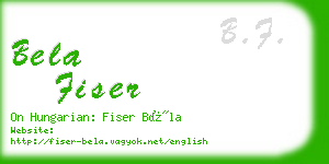 bela fiser business card